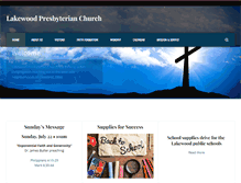 Tablet Screenshot of lakewoodpresbyterian.org